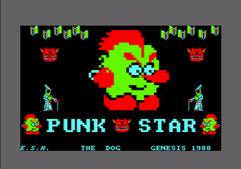 cran de chargement du jeu Amstrad CPC Punk Star