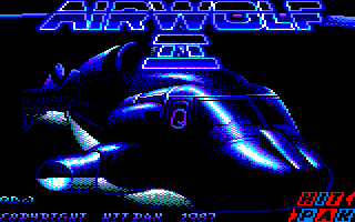 cran de chargement du jeu Amstrad CPC Airwolf II